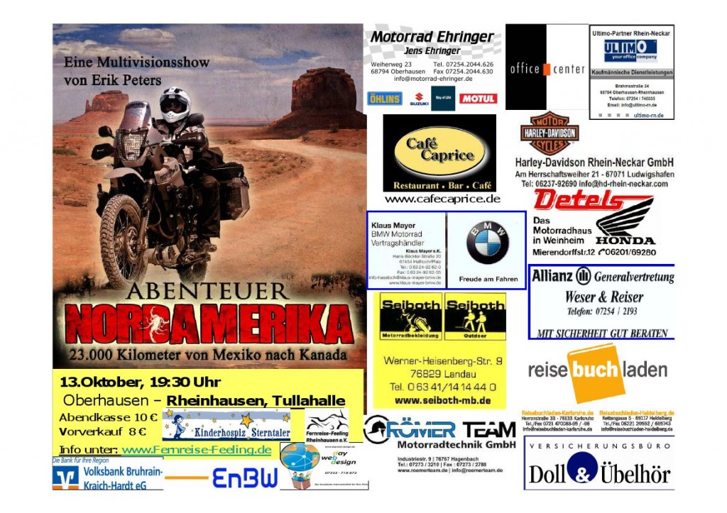 13.10.2012 „Nach Nordamerika“ für die Sterntaler