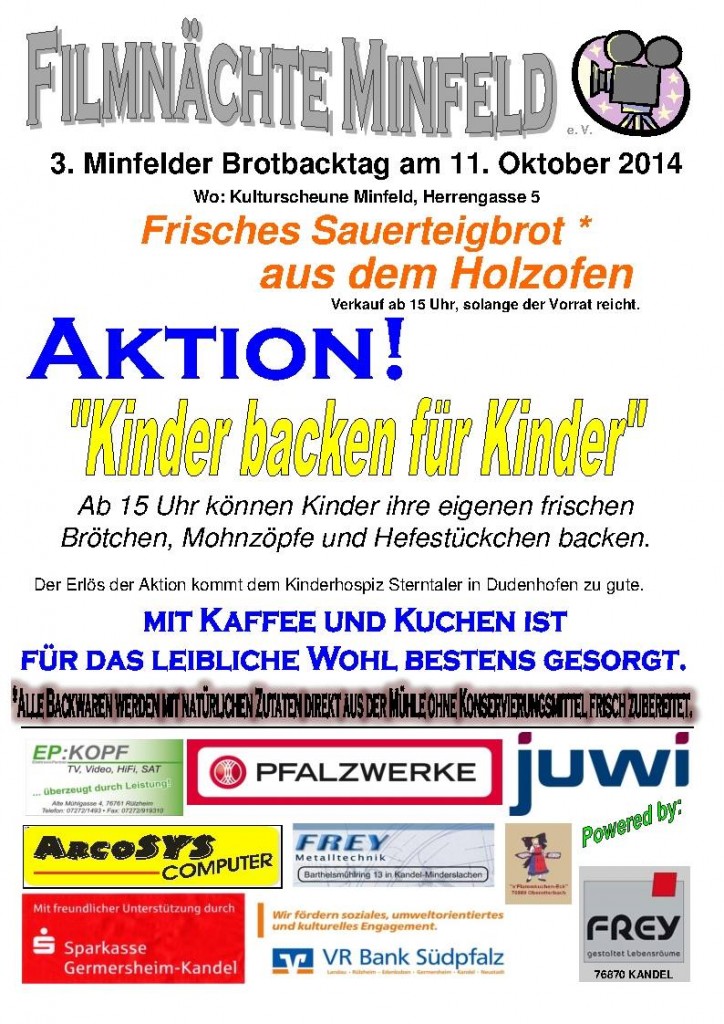 11.10.2014 Minfelder Brotbacktag zugunsten des Kinderhospiz Sterntaler