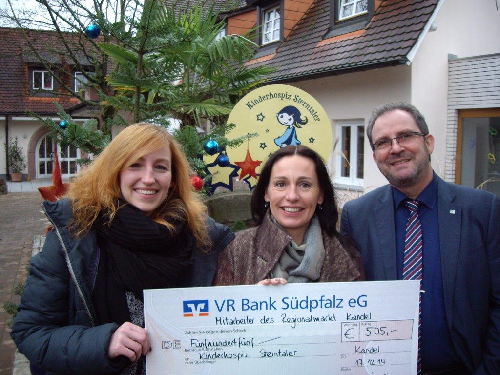 VR Bank Südpfalz stattet Sterntalern Spendenbesuch ab