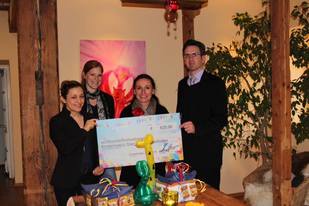 Tombola-Aktion von Axivas Deutschland GmbH und Sell Action GmbH  für das Sterntaler-Kinderhospiz