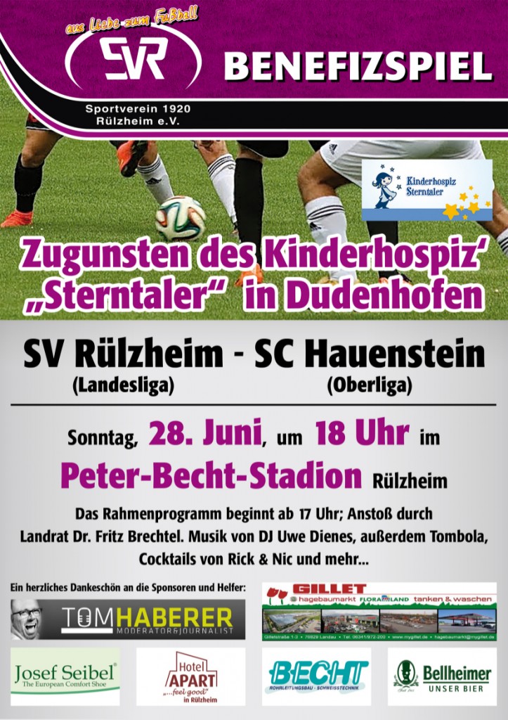 28.06.2015  Benefiz-Spiel zu Gunsten Kinderhospiz Sterntaler