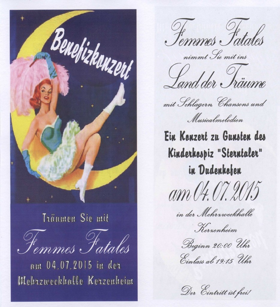 4. Juli 2015 Benefiz-Konzert der Femmes Fatales