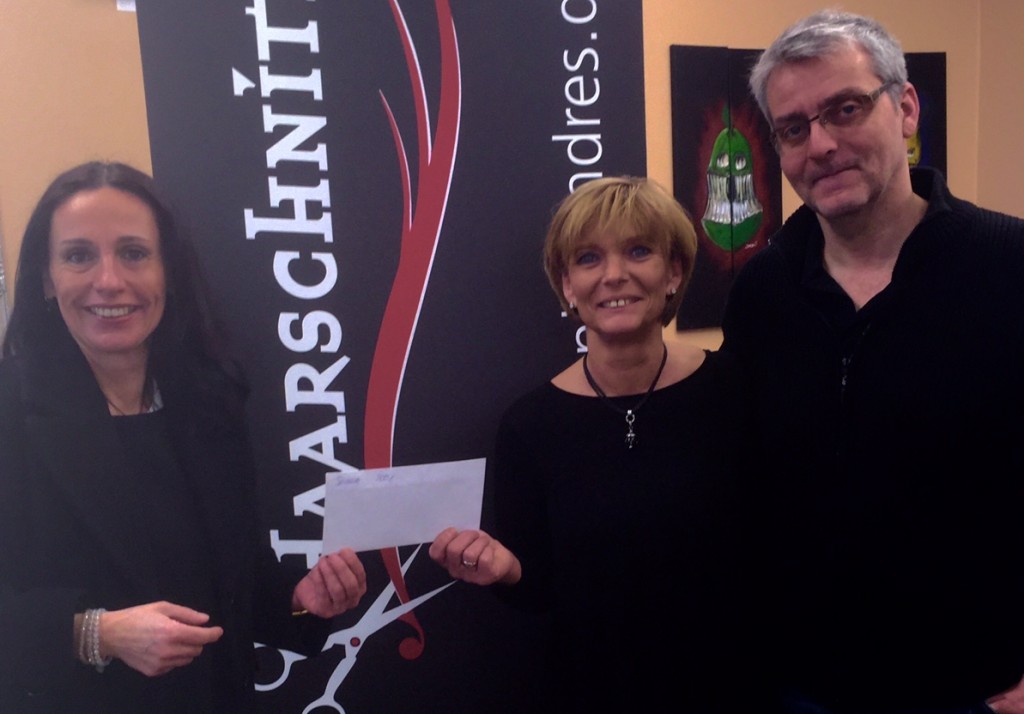Toller „Spenden-Abschnitt“ mit „Team Haarschnitt“