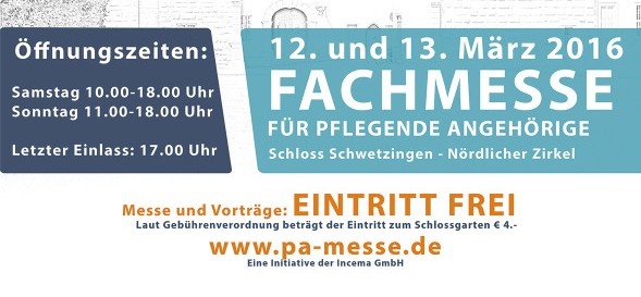 12./13.03.2016 – FACHMESSE für pflegende Angehörige