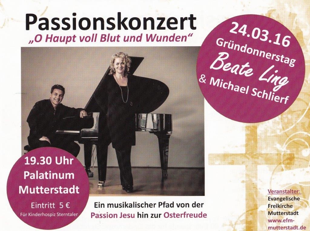 Passionskonzert als Anerkennung und Unterstützung für die Kinderhospiz-Arbeit