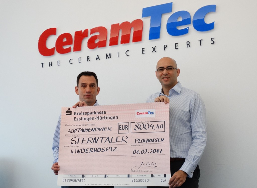 CeramTec spendet erneut für Kinderhospiz Sterntaler