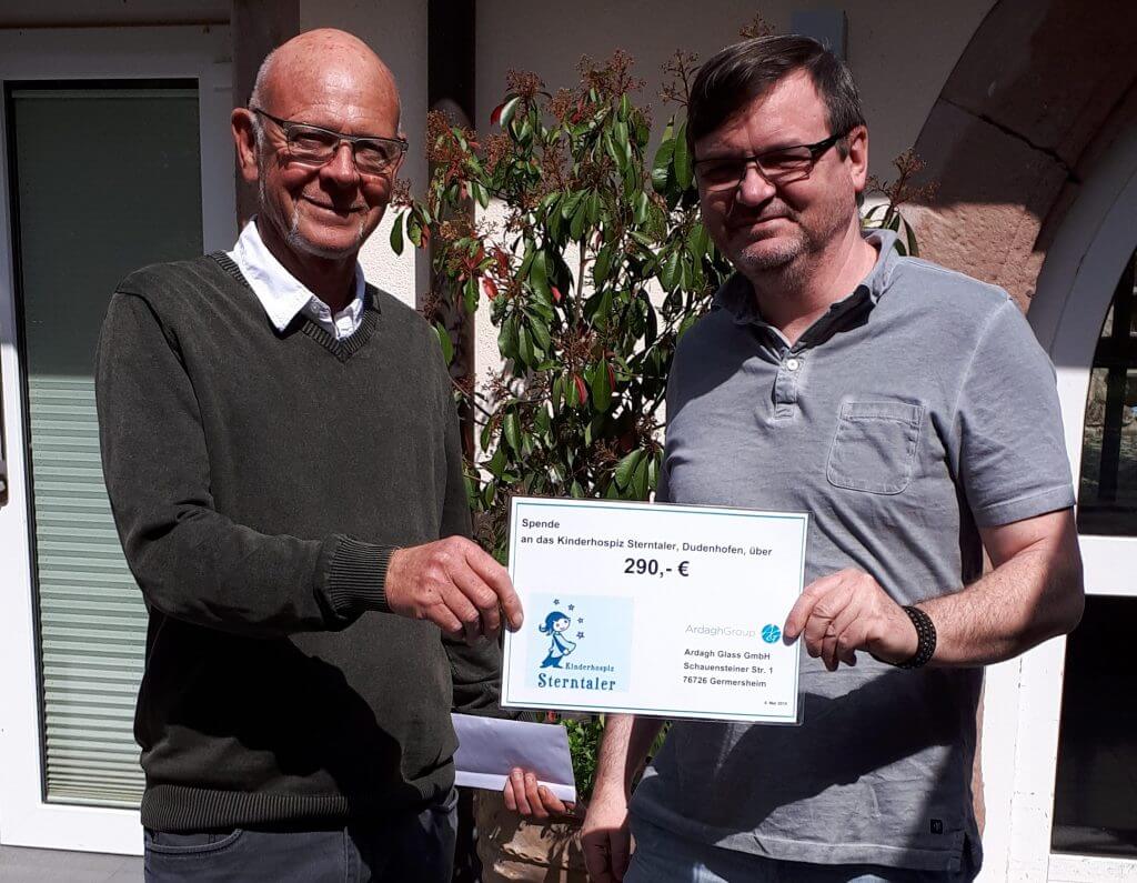 Ardagh Glass GmbH in Germersheim spendet für das Kinderhospiz Sterntaler