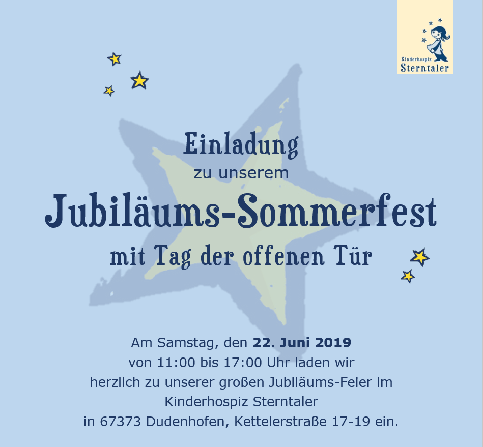Einladung zu unserem Jubiläums-Sommerfest mit Tag der offenen Tür