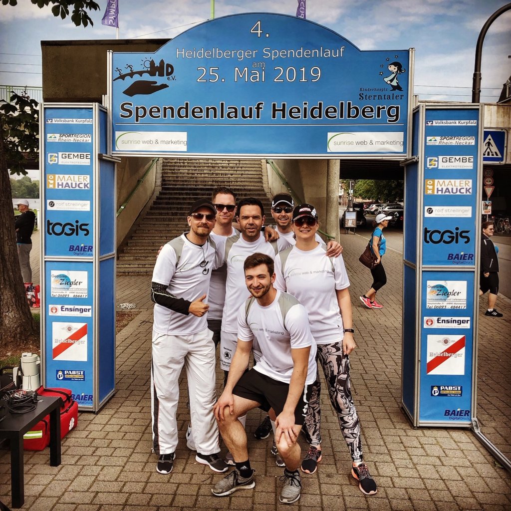 Sunrise Web & Marketing Hauptsponsor beim Spendenlauf Heidelberg 2019