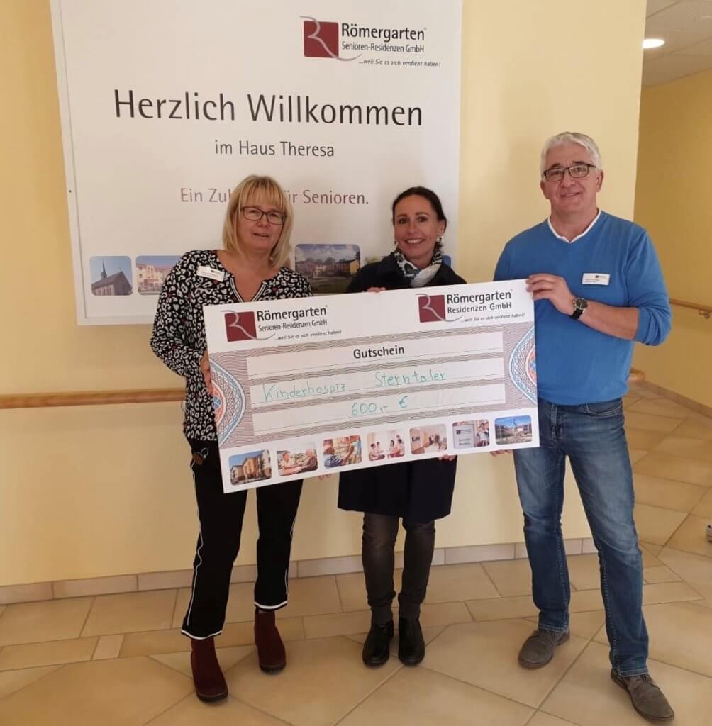 Römergarten Seniorenresidenzen – Haus Theresa spendet an Kinderhospiz