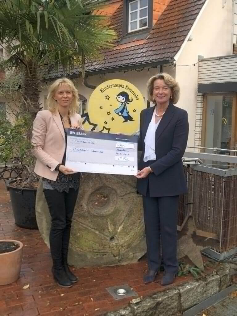 LBBW in Mannheim spendet 5.000 Euro für das Kinderhospiz Sterntaler