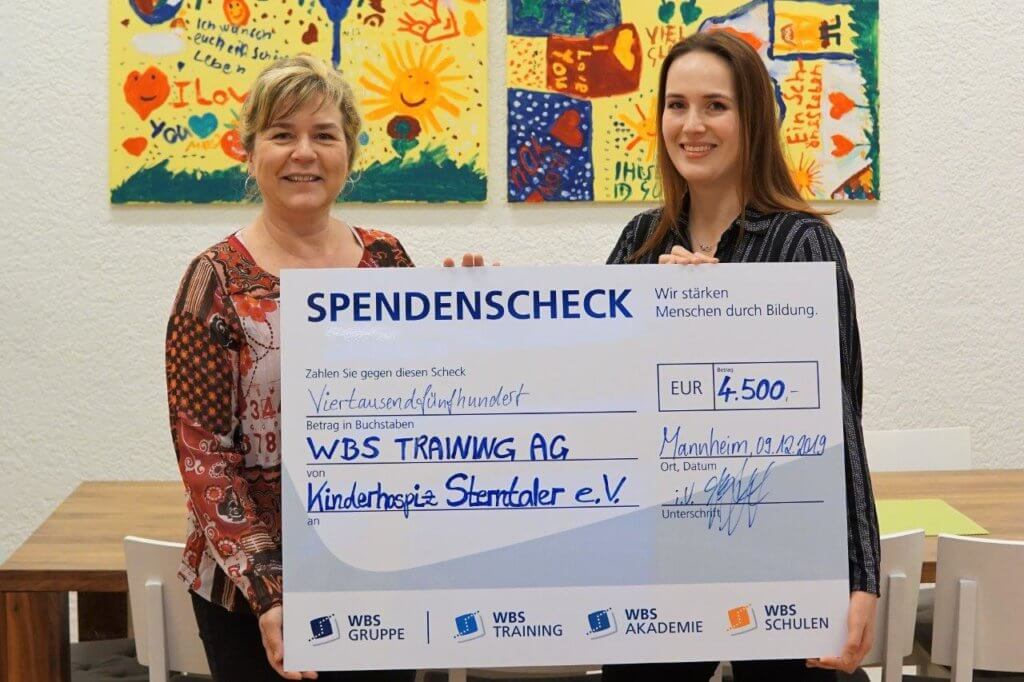 WBS TRAINING AG spendet an Kinderhospiz Sterntaler