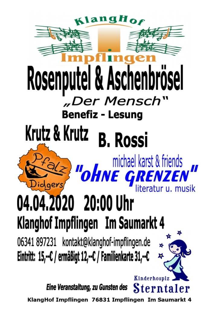 VERANSTALTUNG ENTFÄLLT Benefiz – Lesung