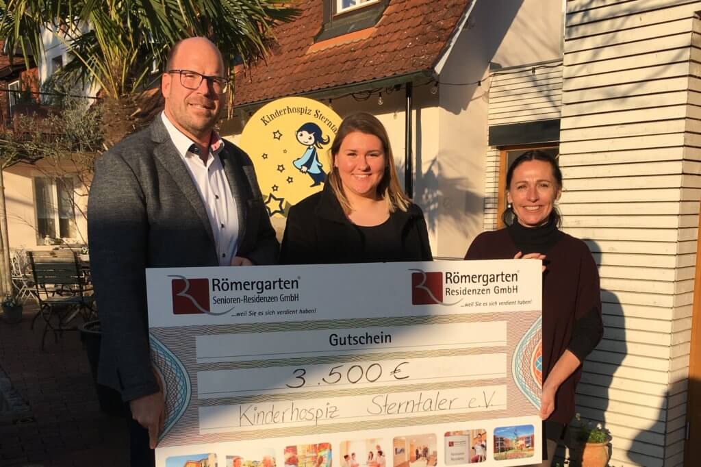 Die Römergarten Residenzen spenden an den Kinderhospiz Sterntaler e.V.