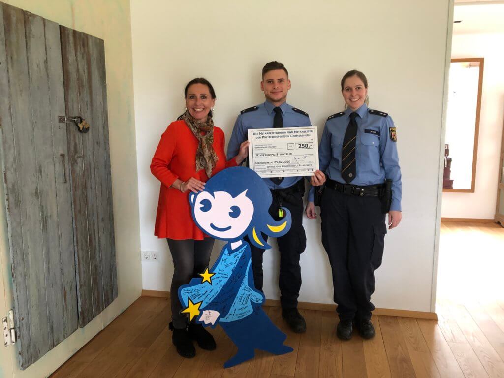 Polizei Germersheim spendet 250 Euro an das Kinderhospiz Sterntaler
