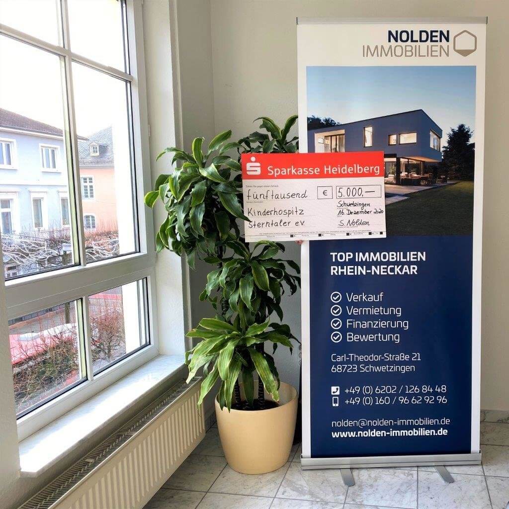Nolden Immobilien Schwetzingen spendet an Kinderhospiz Sterntaler
