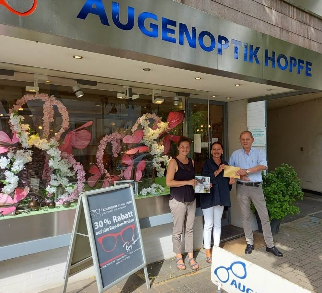 Spendenaktion von Augenoptik Hopfe