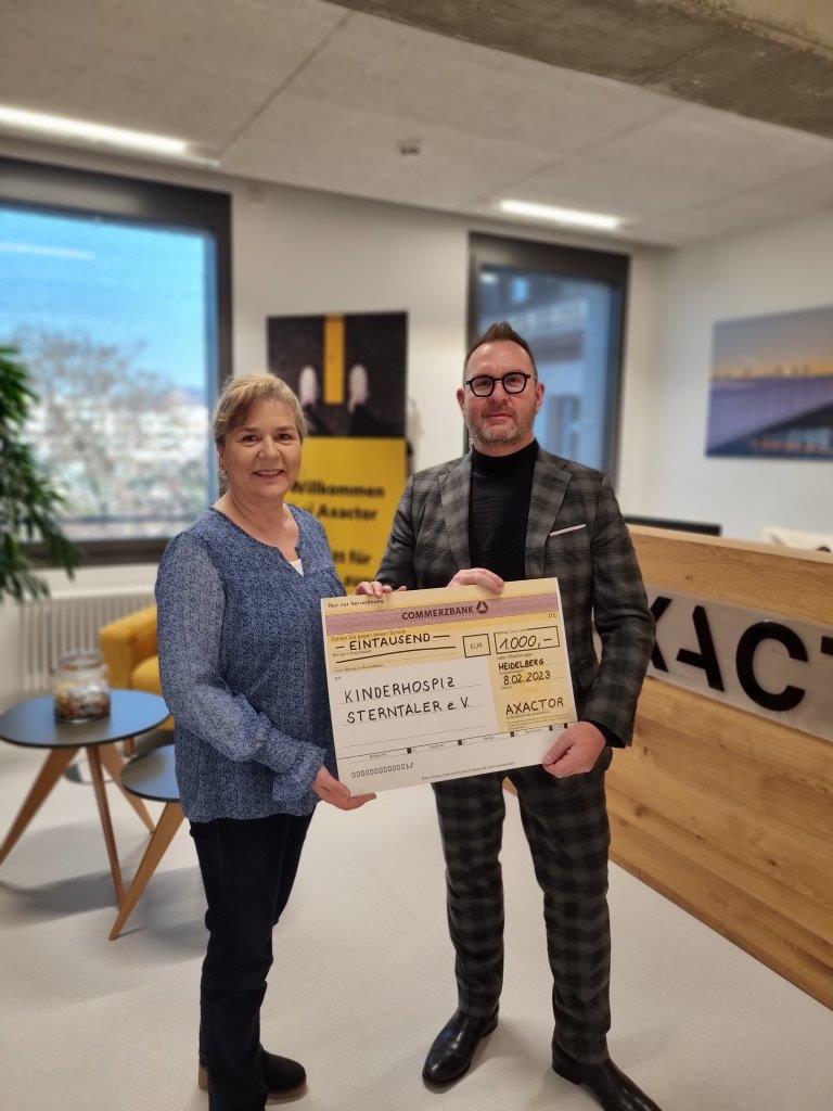 Team Axactor Germany wählt wieder Kinderhospiz Sterntaler als Spendenempfänger