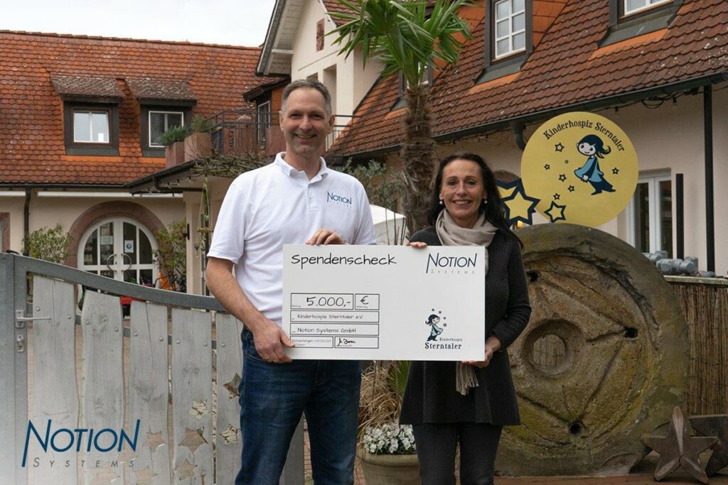 Notion Systems spendet an das Kinderhospiz Sterntaler