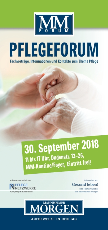 Erstes Pflegeforum beim Mannheimer Morgen – Auch Sterntaler werden mit Stand vertreten sein