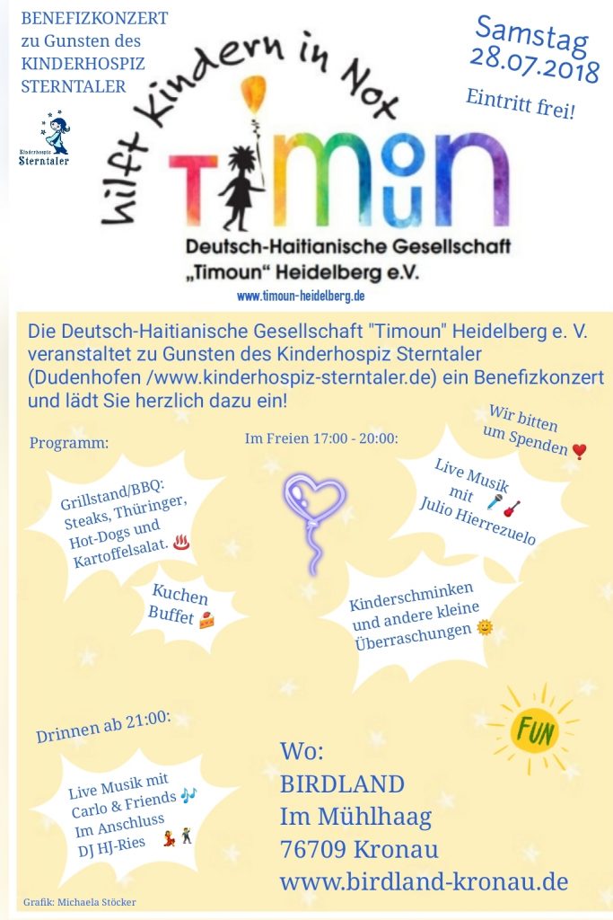 Benefiz-Konzert der Deutsch-Haitianische Gesellschaft “Timoun” Heidelberg e.V.
