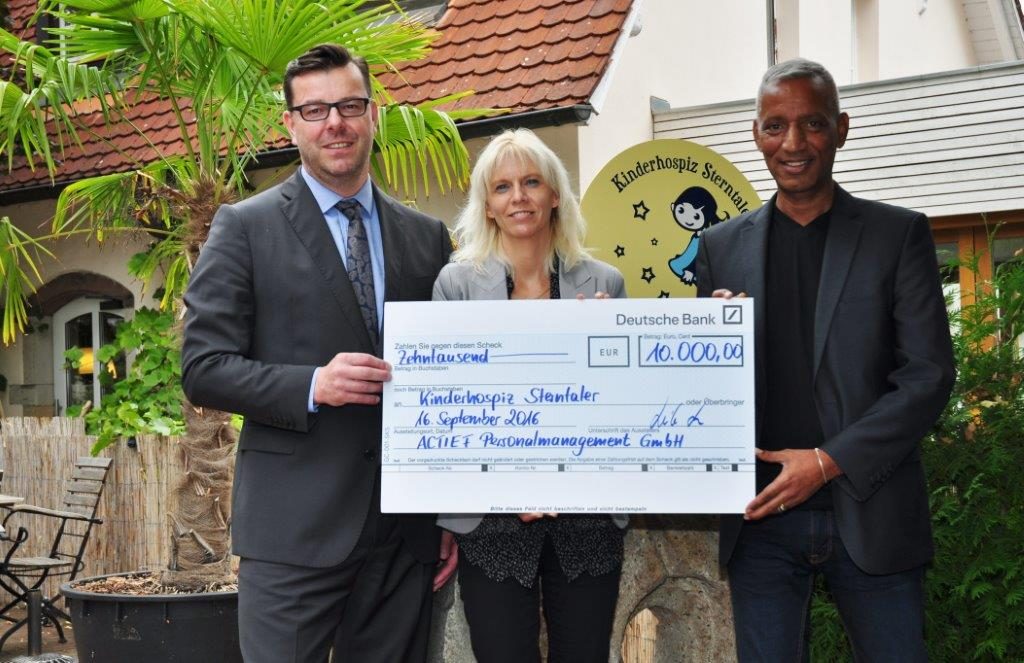 ACTIEF Personalmanagement spendet 10.000 Euro
