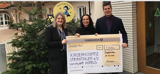 ACHAT Hotels spendet erneut an das Kinderhospiz Sterntaler