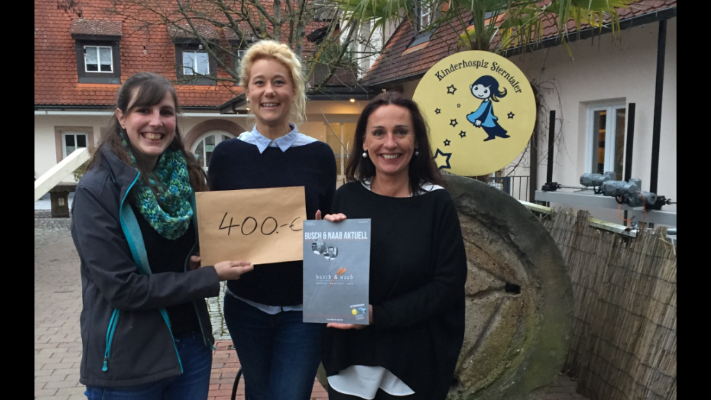 Mitarbeiter der Bäckerei Busch&Naab in Bad Bergzabern spenden an das Kinderhospiz