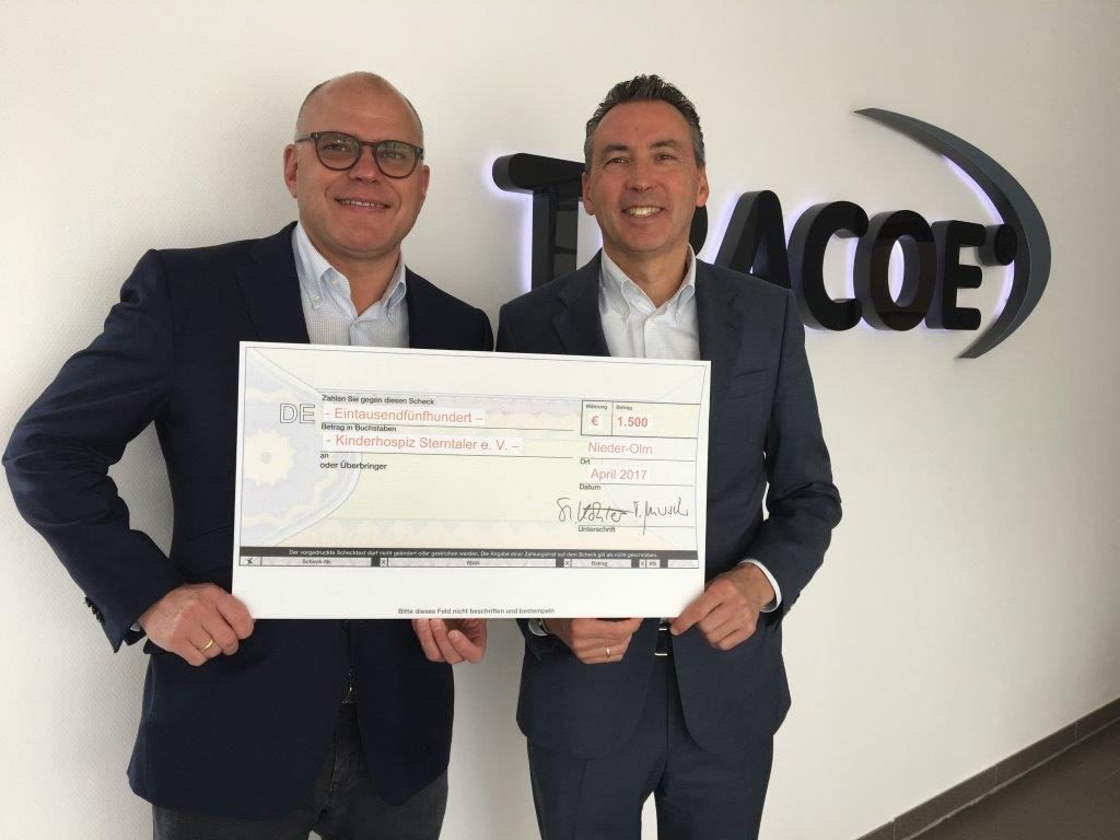 TRACOE medical GmbH spendet Innovationspreis an Kinderhospiz Sterntaler