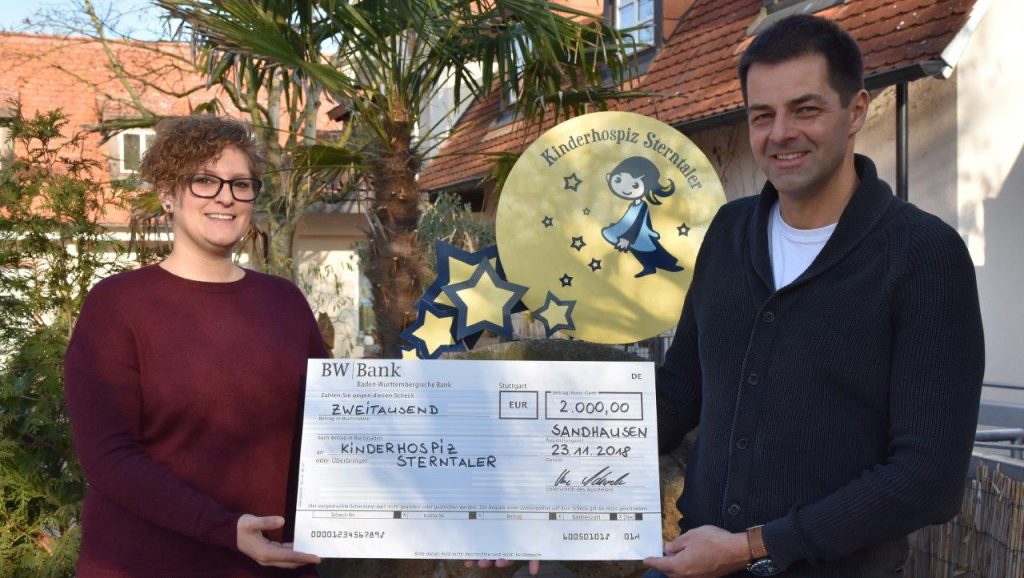 Die terranets bw GmbH spendet 2.000 Euro an das Kinderhospiz Sterntaler