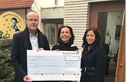 Spendenübergabe der Unimatec Chemicals Europe GmbH aus Weinheim